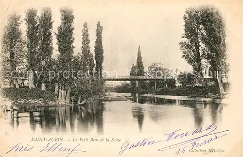 AK / Ansichtskarte Saint Aubin Celloville Le Petit Bras de la Seine Saint Aubin Celloville