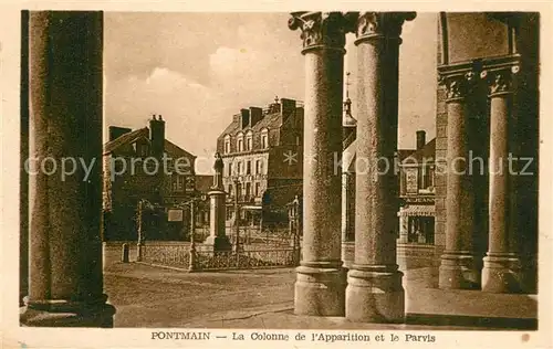 AK / Ansichtskarte Pontmain La Colonne de lApparition et le Parvis Pontmain