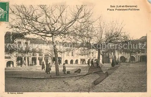 AK / Ansichtskarte Sos Place President Fallieres Sos