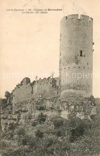 AK / Ansichtskarte Gavaudun Chateau de Gavaudun Le Donjon Gavaudun