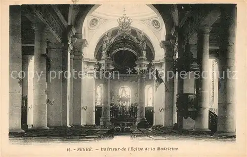AK / Ansichtskarte Segre Interieur de lEglise de la Madeleine Segre
