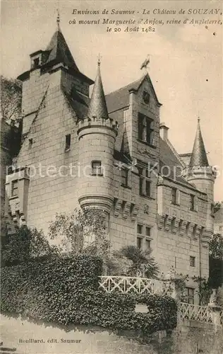 AK / Ansichtskarte Souzay Champigny Le Chateau de Souzay ou mourut Marguerite dAnjou reine d Angleterre Souzay Champigny