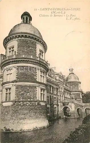 AK / Ansichtskarte Saint Georges sur Loire Chateau de Serrant Le Pont Saint Georges sur Loire