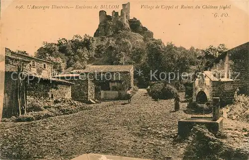 AK / Ansichtskarte Billom Village de Coppel et Ruines du Chateau feodal Billom