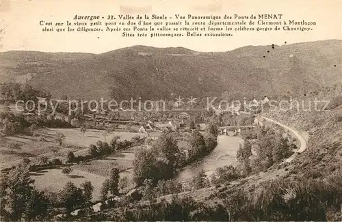 AK / Ansichtskarte Auvergne_Region Vallee de la Sioule Vus panoramique des Ponts de Menat Auvergne Region