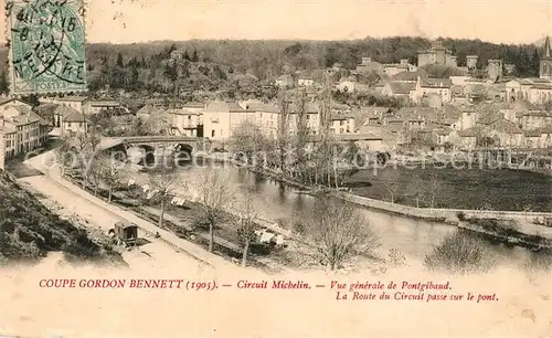 AK / Ansichtskarte Pontgibaud Circuit Michelin Vue generale La Route du Circuit passe sur le pont Pontgibaud