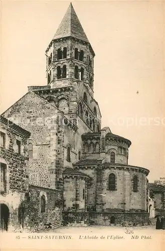 AK / Ansichtskarte Saint Saturnin_Puy de Dome lAbside de l Eglise Saint Saturnin