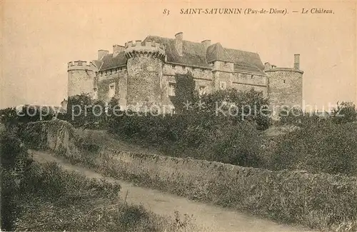 AK / Ansichtskarte Saint Saturnin_Puy de Dome Le Chateau Saint Saturnin