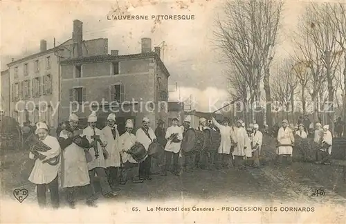 AK / Ansichtskarte Sauxillanges Le Mercredi des Cendres Procession des Cornards Sauxillanges