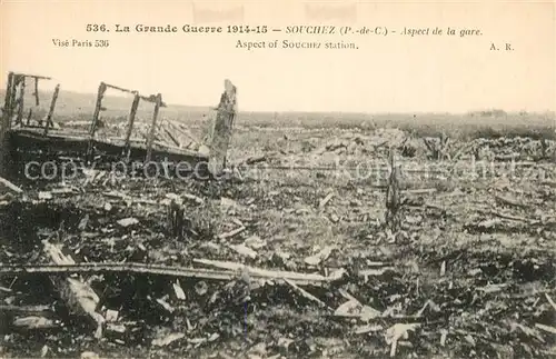 AK / Ansichtskarte Souchez Aspect de la gare Souchez