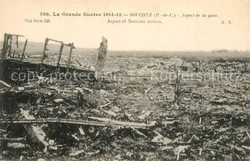 AK / Ansichtskarte Souchez Aspect de la gare Souchez