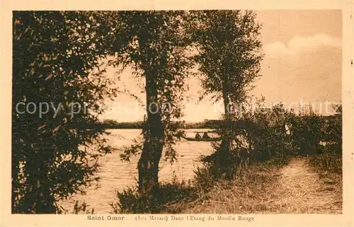 AK / Ansichtskarte Saint Omer_Pas de Calais Dans lEtang du Moulin Rouge Saint Omer_Pas de Calais