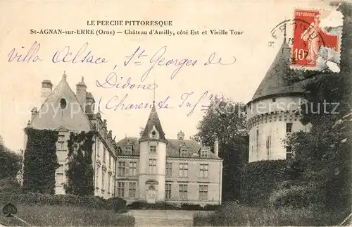 AK / Ansichtskarte Saint Agnan sur Erre Chateau dAmilly cote Est et Vieille Tour Saint Agnan sur Erre