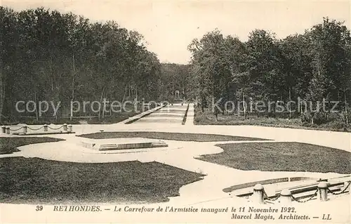 AK / Ansichtskarte Rethondes Le Carrefour de lArmistice inaugure Rethondes