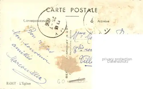 AK / Ansichtskarte Remy_Oise Eglise Remy_Oise