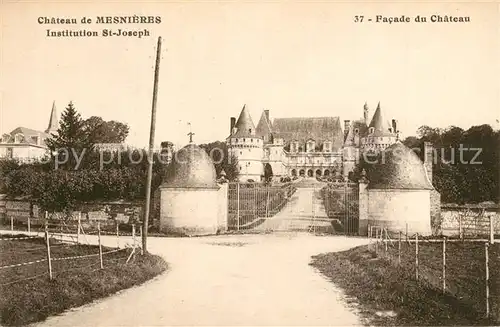 AK / Ansichtskarte Mesnieres en Bray Chateau Institution St Joseph Facade Mesnieres en Bray