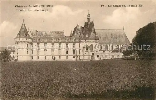 AK / Ansichtskarte Mesnieres en Bray Chateau Institution St Joseph Facade Est Mesnieres en Bray