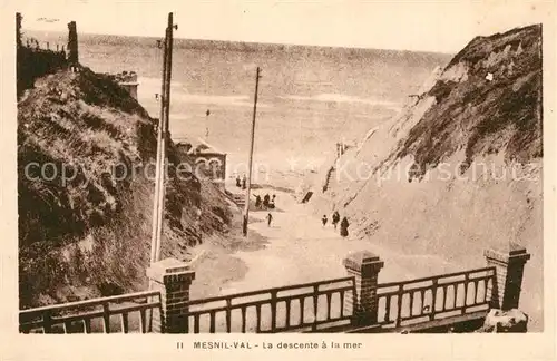 AK / Ansichtskarte Mesnil Val La descente a la mer Mesnil Val