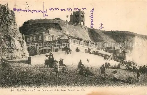 AK / Ansichtskarte Mesnil Val Le Casino et la Tour Talbot Mesnil Val