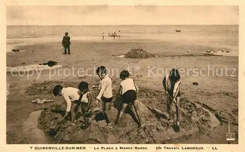 AK / Ansichtskarte Quiberville La Plage a Maree Basse Un Travail Laborieux Quiberville
