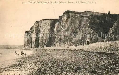 AK / Ansichtskarte Varengeville sur Mer Les Falaises Dercente a la Mer du Petit Ailly Varengeville sur Mer