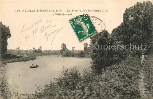 AK / Ansichtskarte Neuilly sur Marne La Marne vers la Pompe a feu de Ville Evrard Neuilly sur Marne