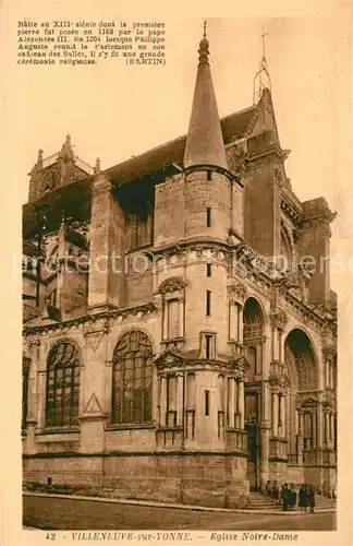 AK / Ansichtskarte Villeneuve sur Yonne Eglise Notre Dame Villeneuve sur Yonne