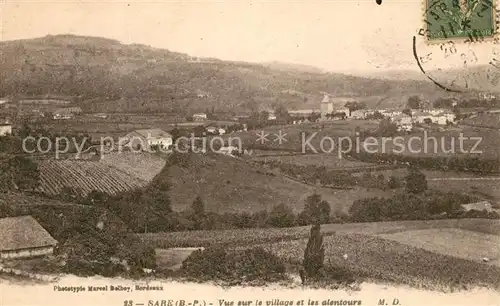 AK / Ansichtskarte Sare Vue sur le village et les alentours Sare