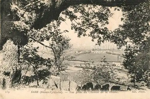 AK / Ansichtskarte Sare Vue prise du Chemin de la Rhune Sare
