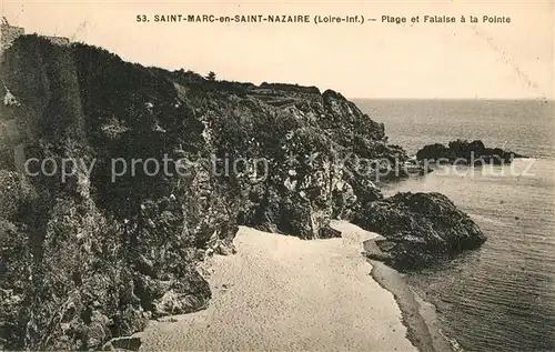 AK / Ansichtskarte Saint Marc en Saint Nazaire Plage et Falaise a la Pointe 