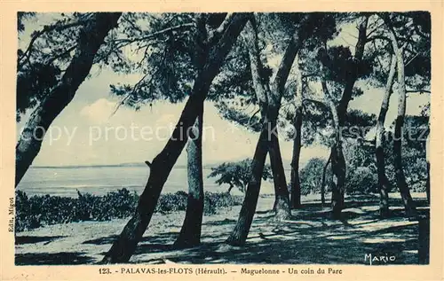AK / Ansichtskarte Palavas les Flots_Herault Maguelonne un coin du parc Palavas les Flots_Herault