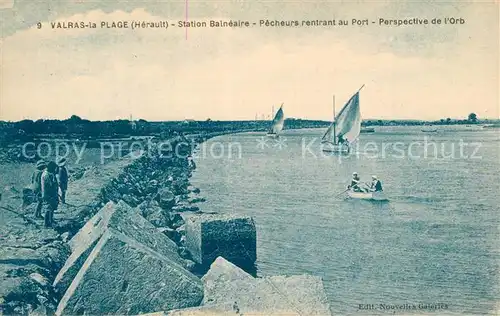 AK / Ansichtskarte Valras Plage Station Balneaire Pecheurs rentrant au port Valras Plage