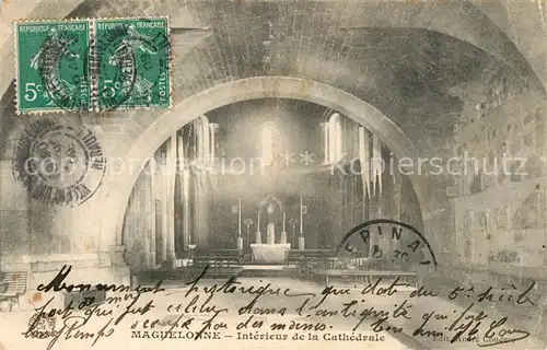 AK / Ansichtskarte Maguelone Interieur de la Cathedrale Maguelone