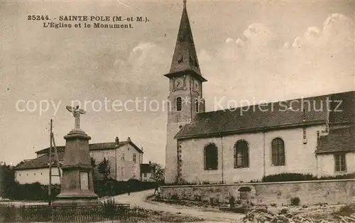 AK / Ansichtskarte Sainte Pole Eglise et le Monument Sainte Pole