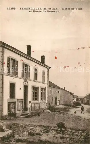 AK / Ansichtskarte Fenneviller Hotel de Ville et Route de Pesonne Fenneviller