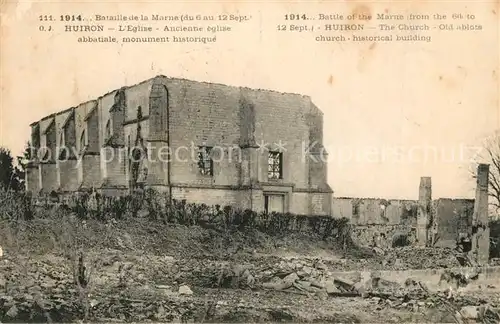 AK / Ansichtskarte Huiron Eglise Ancienne eglise abbatiale monument historique Huiron