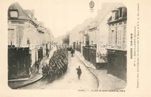AK / Ansichtskarte Doullens_Somme Depart des Allemands  Doullens_Somme