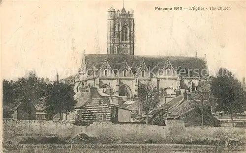 AK / Ansichtskarte Peronne_Somme Eglise Peronne Somme