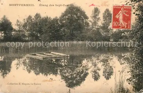 AK / Ansichtskarte Montfermeil Etang des Sept Iles Montfermeil