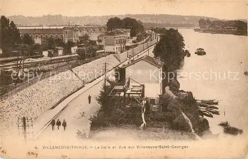 AK / Ansichtskarte Villeneuve le Roi La Gare et Vue sur Villeneuve Saint Georges Villeneuve le Roi
