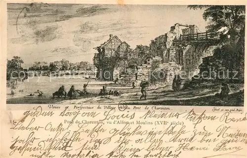 AK / Ansichtskarte Charenton le Pont vu dAlfort et Moulins Charenton le Pont