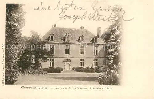 AK / Ansichtskarte Charroux_Vienne Le chateau de Rocheneaux Vue prise du Parc Charroux Vienne