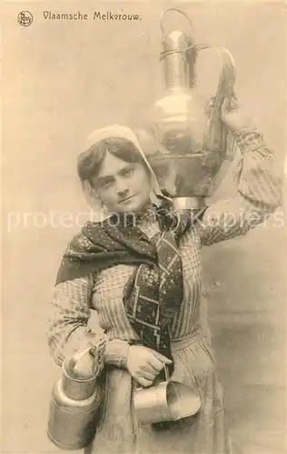 AK / Ansichtskarte Laitiere Vlaamsche Melkvrouw 