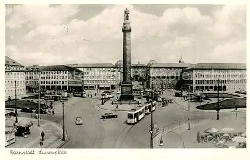 AK / Ansichtskarte Strassenbahn Darmstadt Luisenplatz 