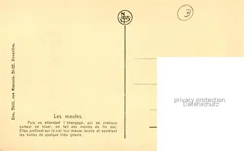 AK / Ansichtskarte Ernte_Landwirtschaft Culture du Lin Meules  