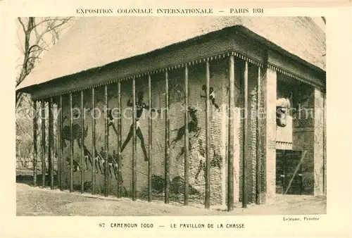 AK / Ansichtskarte Exposition_Coloniale_Internationale_Paris_1931 Cameroun Togo Pavillon de la Chasse  