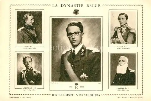 AK / Ansichtskarte Adel_Belgien Dynastie Belge Albert I. Leopold I.  Adel Belgien