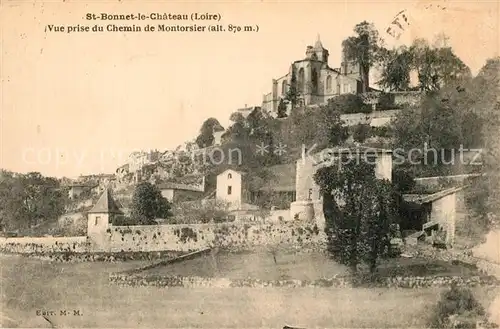AK / Ansichtskarte Saint Bonnet le Chateau Vue prise du Chemin de Montorsier Saint Bonnet le Chateau