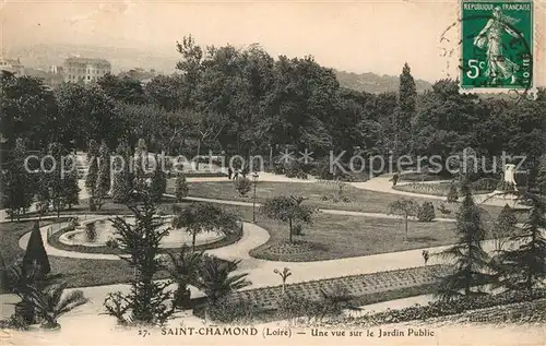 AK / Ansichtskarte Saint Chamond Vue sur le Jardin Public Saint Chamond