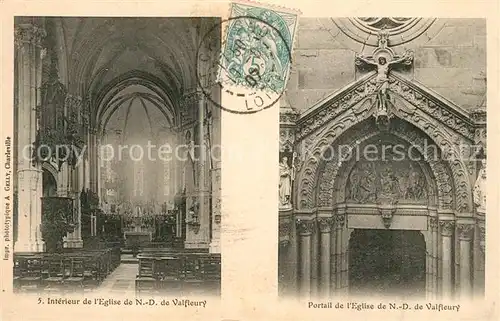 AK / Ansichtskarte Valfleury Interieur de l Eglise de Notre Dame de Valfleury Portail Valfleury